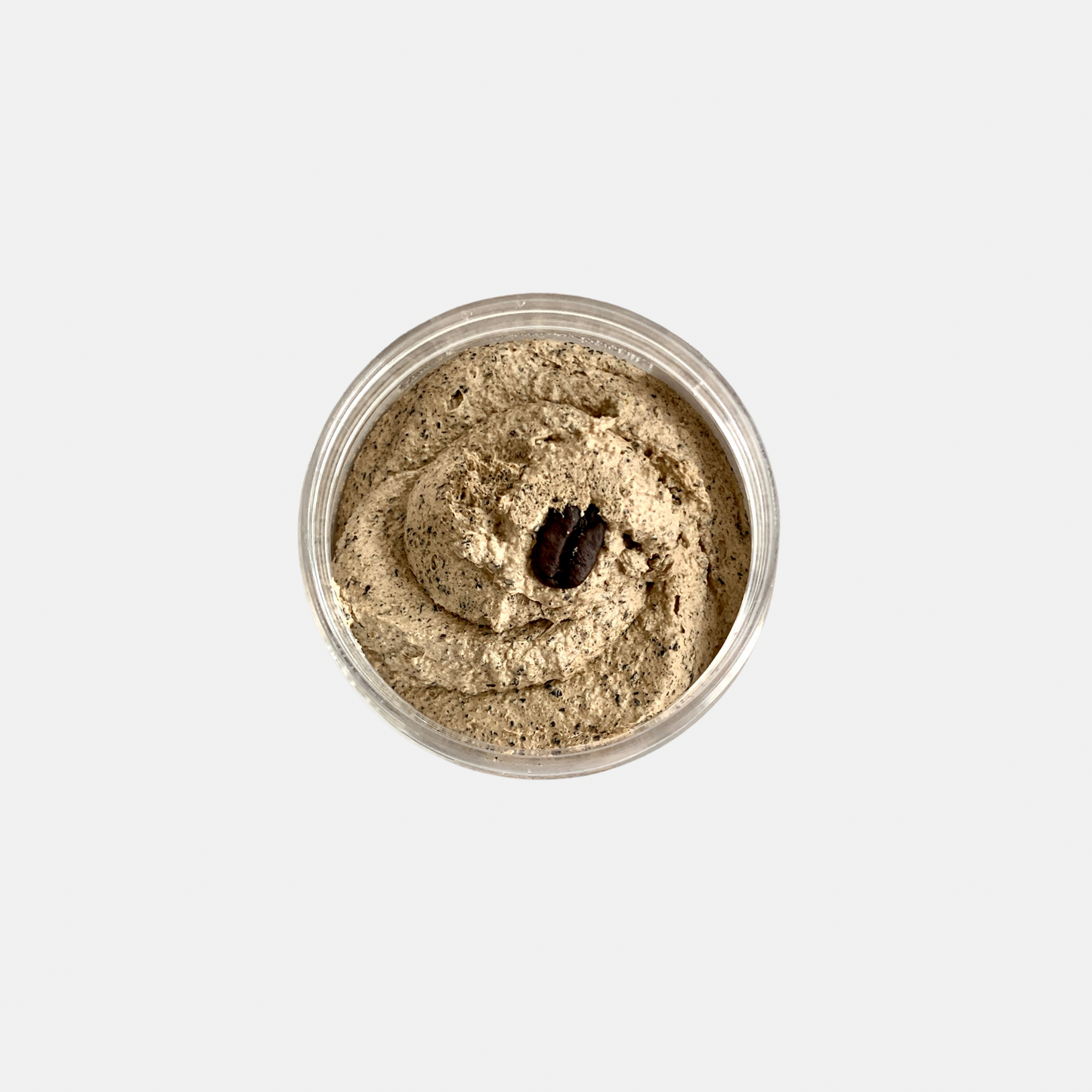 top view of coffee scrub in jar