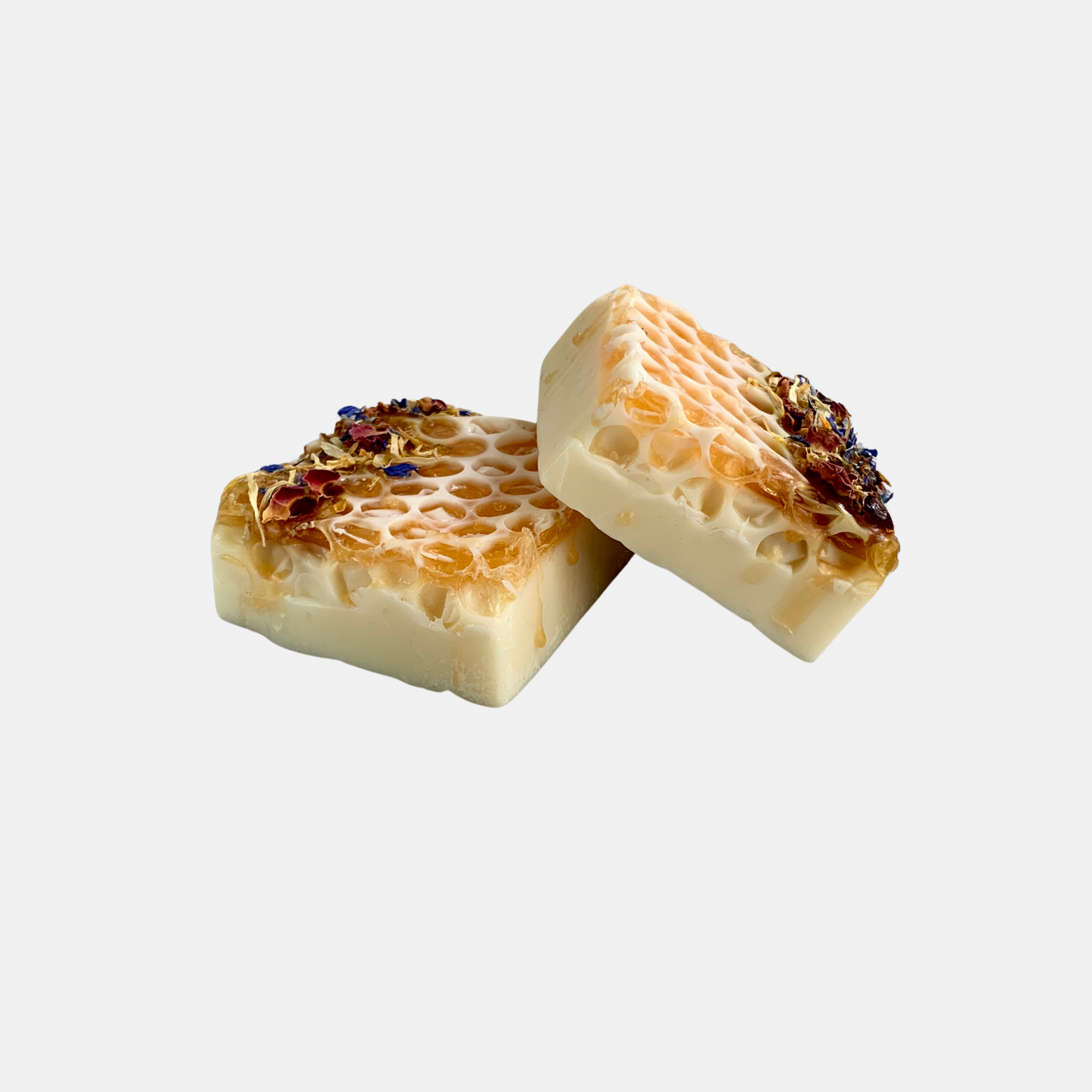 Golden Honeycomb & Wildflower Honey Soap - Luxury Milk Bar with Dried Petals