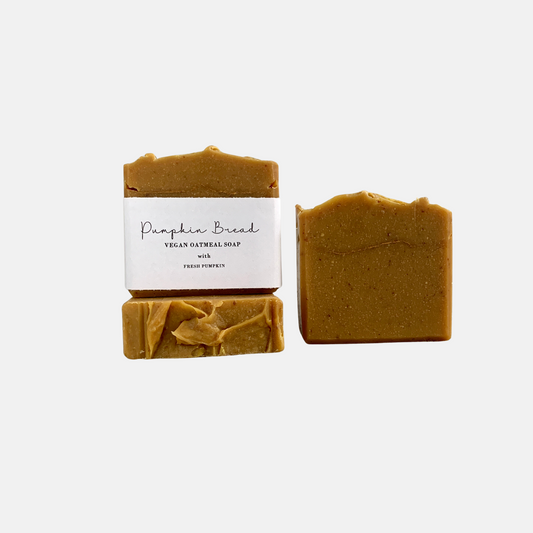 Fresh Pumpkin & Oatmeal Soap - Exfoliating Vegan Bar with Pumpkin Bread Scent