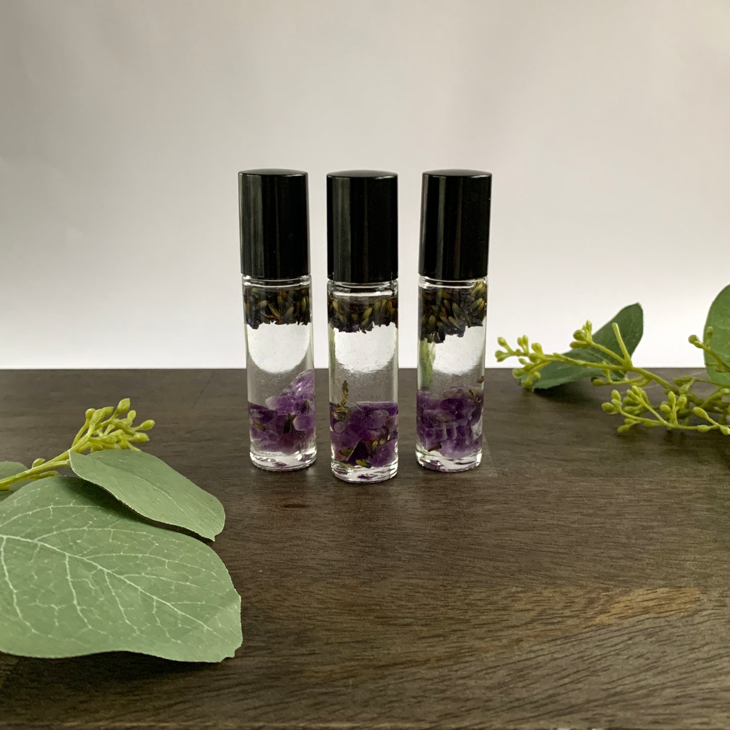 Lavender Essential Oil Roller - Natural Aromatherapy Roll-On with Dried Flower Buds