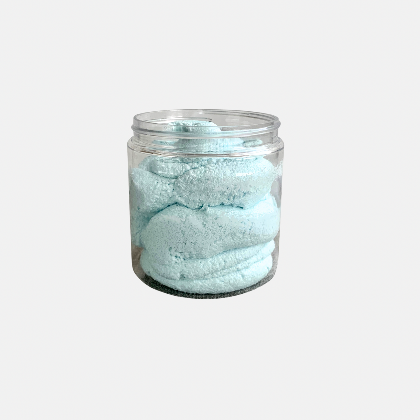 jar of blue sugar scrub
