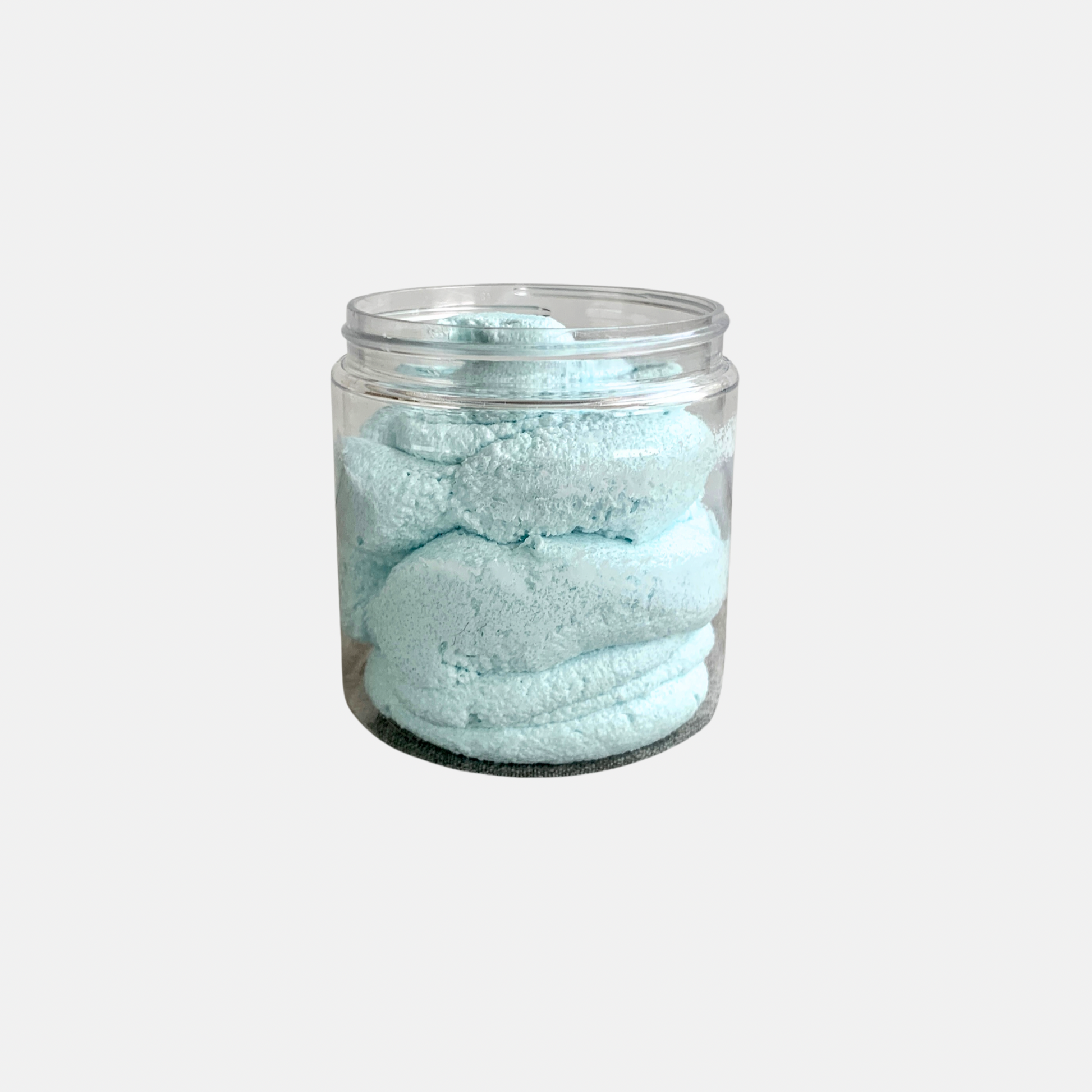 jar of blue sugar scrub