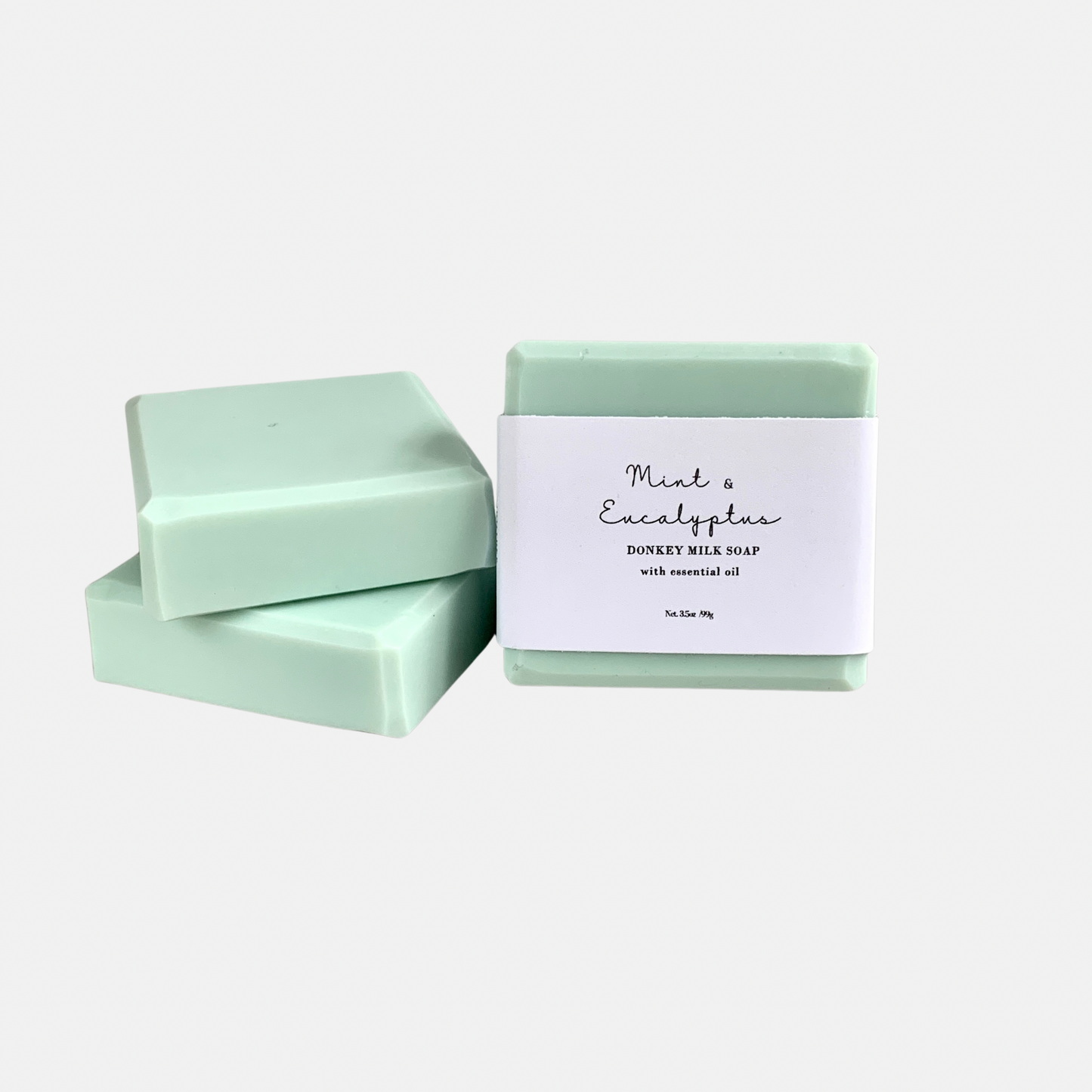 Energizing Mint & Eucalyptus Donkey Milk Soap - Luxury 4oz Aromatherapy Bar