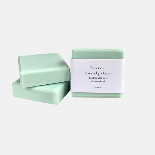 Energizing Mint & Eucalyptus Donkey Milk Soap - Luxury 4oz Aromatherapy Bar