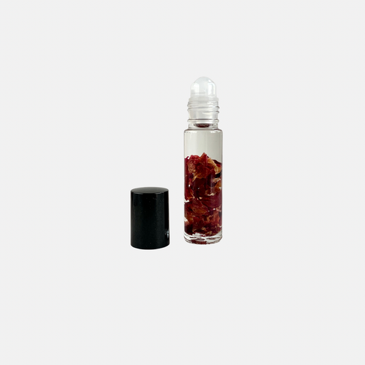 Rose Perfume Roller - Romantic Aromatherapy Roll-On with Rose Petals & Natural Oils