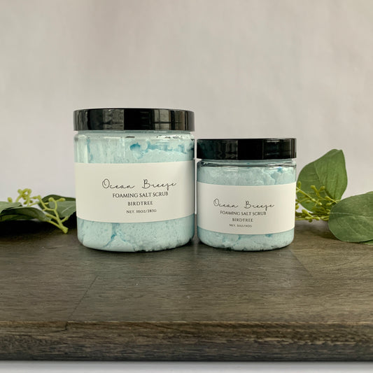 Refreshing Ocean Breeze Epsom Salt Scrub - Foaming Whipped Body Scrub for All