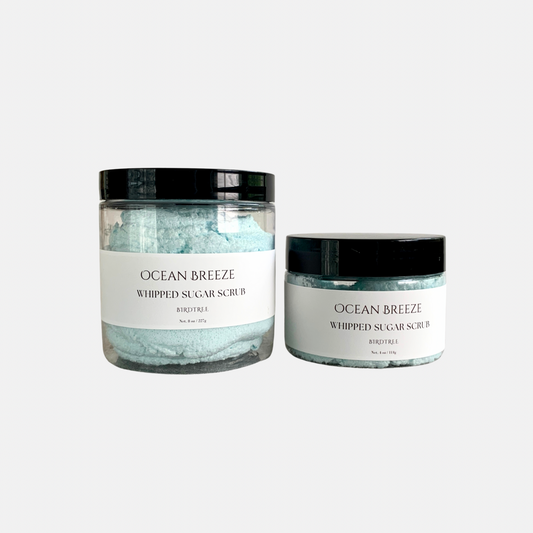 two jars sugar scrub black lid