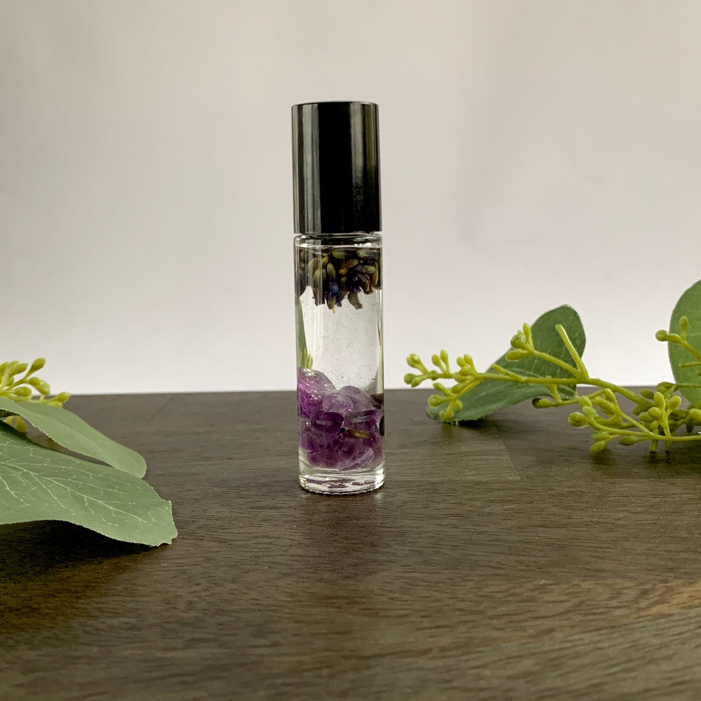 Lavender Essential Oil Roller - Natural Aromatherapy Roll-On with Dried Flower Buds