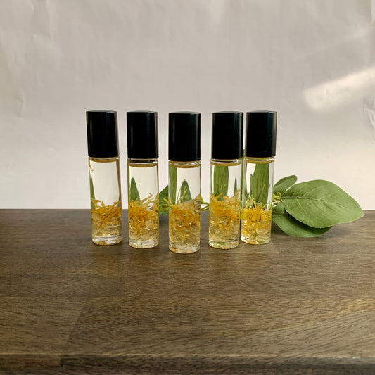 Vanilla Perfume Roller - Natural Roll-On Perfume with Calendula Petals & Plant Oils