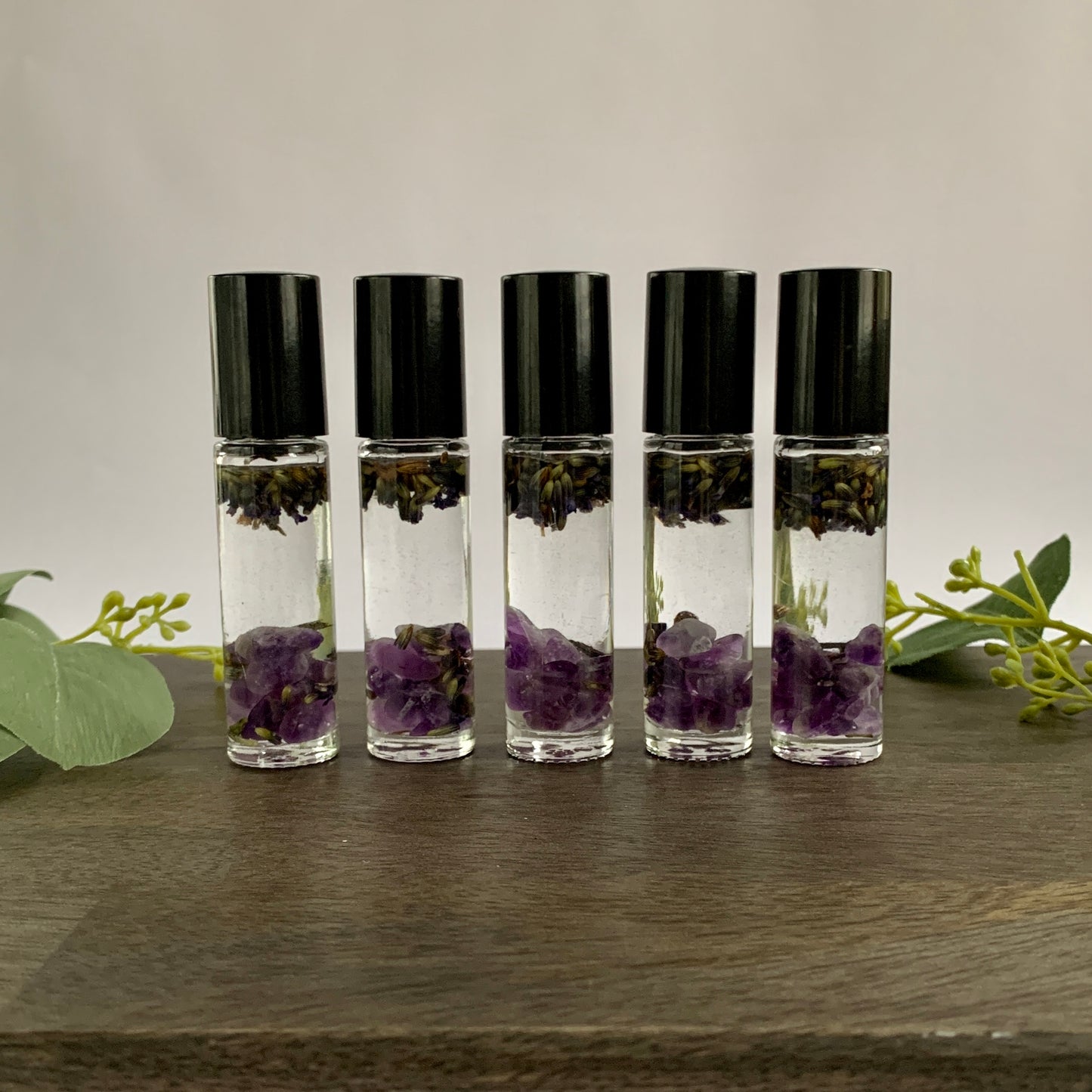 Lavender Essential Oil Roller - Natural Aromatherapy Roll-On with Dried Flower Buds