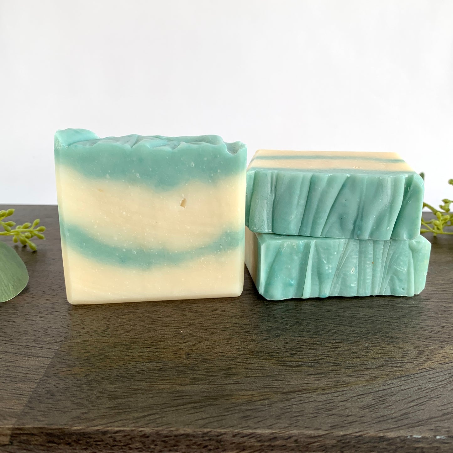 Soothing Oatmeal & Mint Cold Process Soap - Natural Exfoliating Vegan Bar