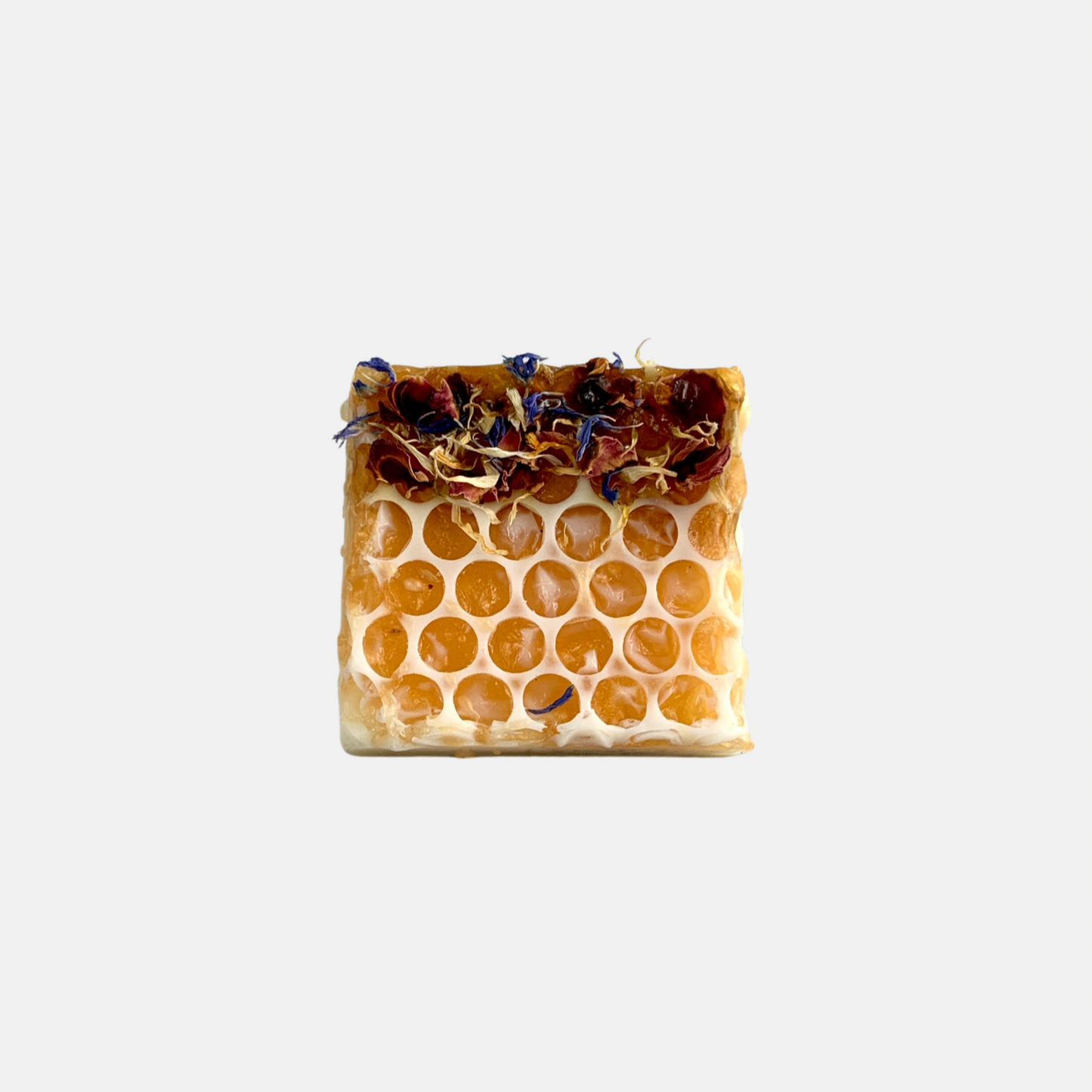 Golden Honeycomb & Wildflower Honey Soap - Luxury Milk Bar with Dried Petals