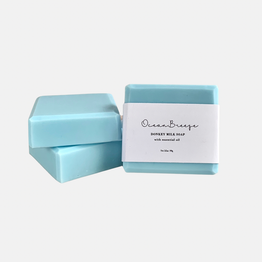 Refreshing Ocean Breeze Donkey Milk Soap - Luxury 4oz Hydrating Bar