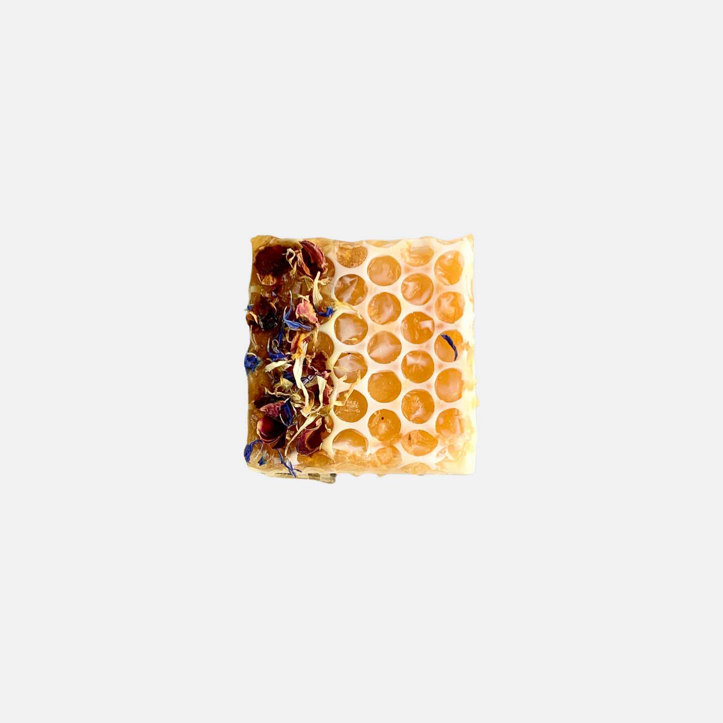 Golden Honeycomb & Wildflower Honey Soap - Luxury Milk Bar with Dried Petals