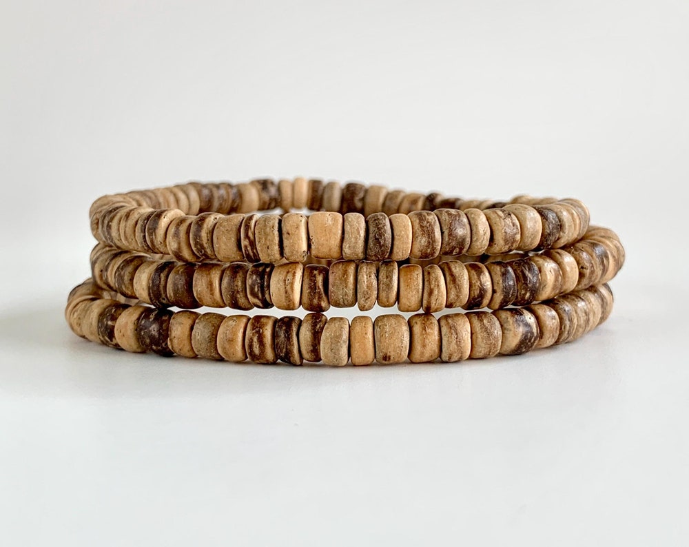 Coconut Wood Bead Bracelet