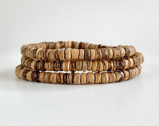 Coconut Wood Bead Bracelet